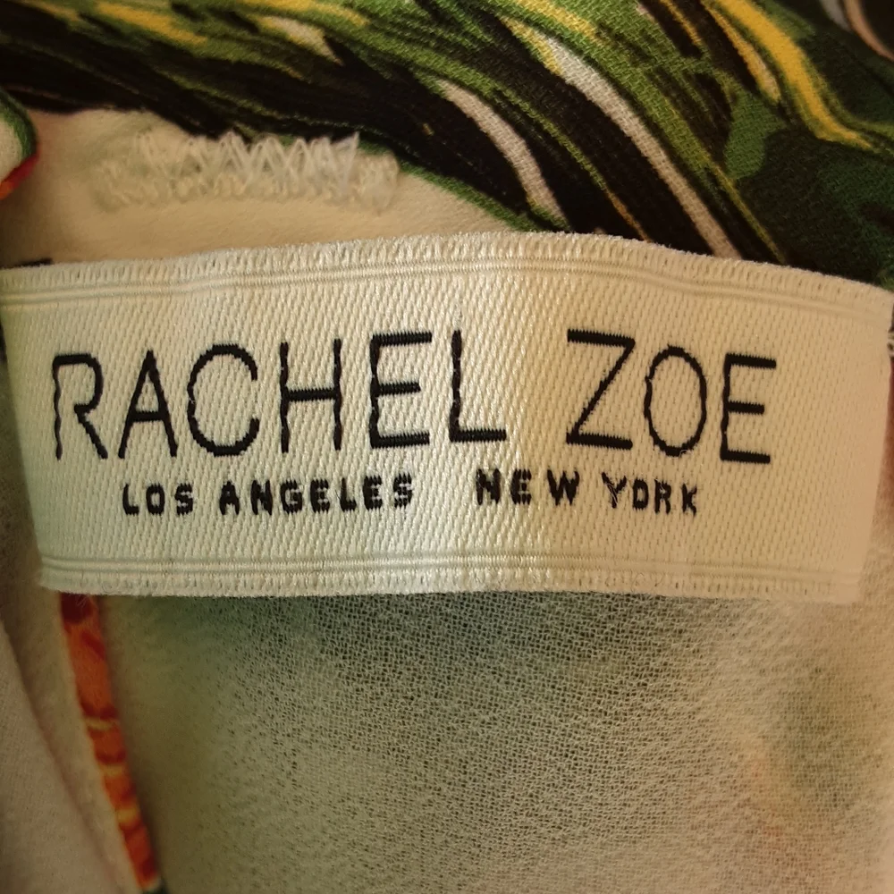Rachel Zoe Floral Tropical Print Halter Style Top.